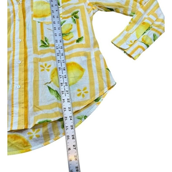 Calypso St. Barth Lemon Button Up Shirt Women's Size Small - Resort -Summer -New - Picture 7 of 7